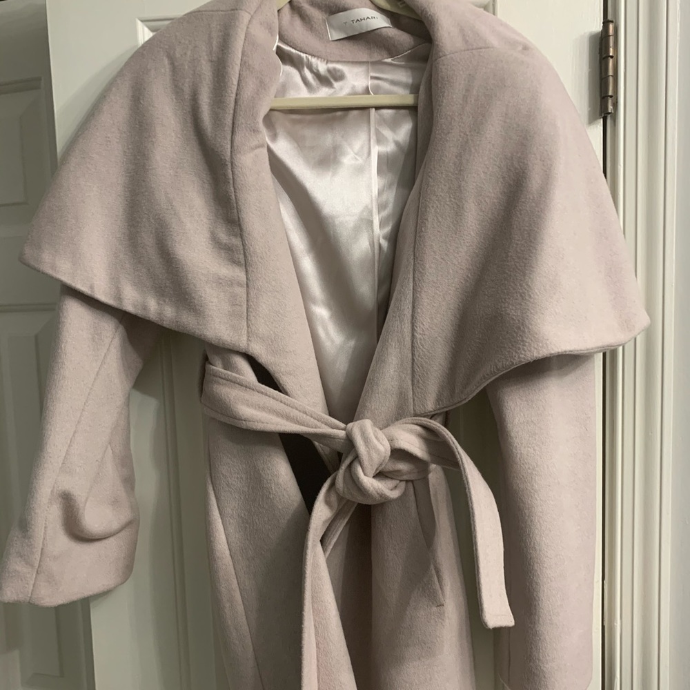 Pink Tahari winter wrap coat, size Medium